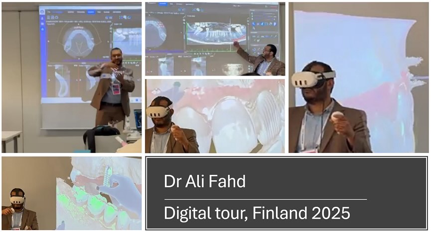 مشاركة متميزة للدكتور علي فهد في جولة طب الأسنان الرقمي 2025 في هلسنكي – فنلندا